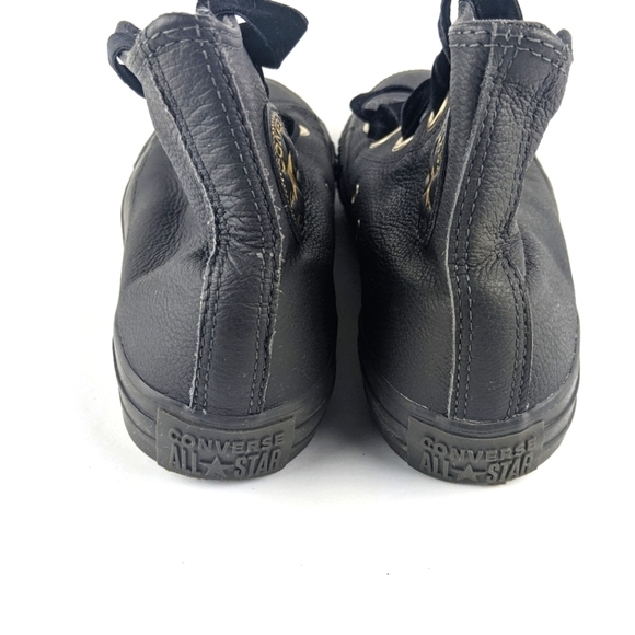 Chuck Taylor All Star Big Eyelets Leather High Top Sneaker Women's 6 Black - Picture 4 of 8